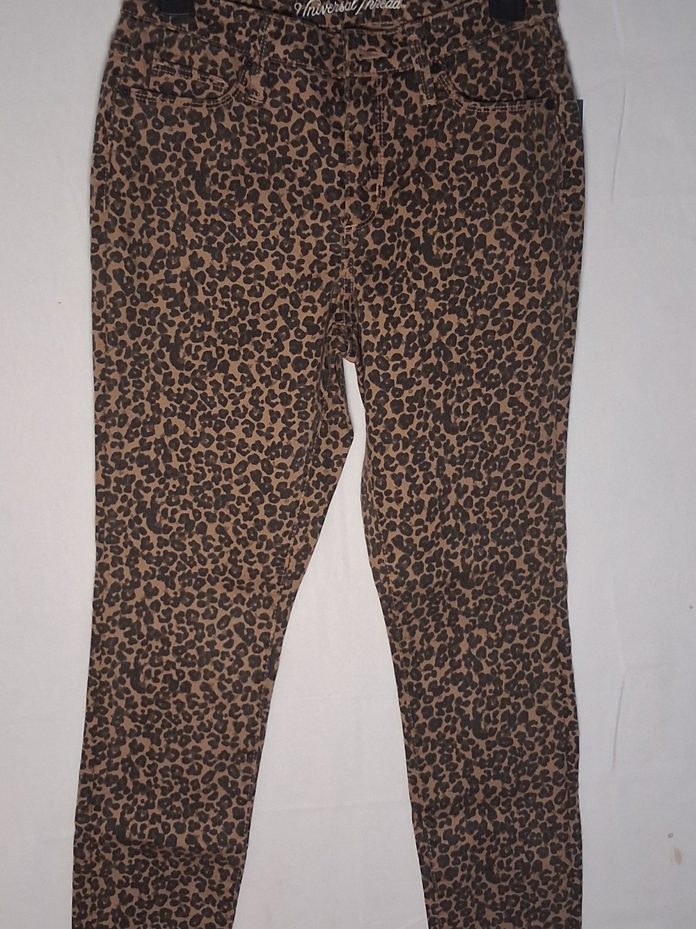 Universal Thread Womens Leopard Print‎ High-Rise Skinny Jeans Brown Black Size 4